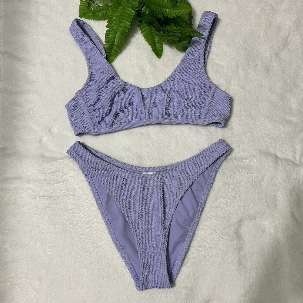 Wild Fable Womens Two Piece Swimsuit Size Medium Purple Lavender